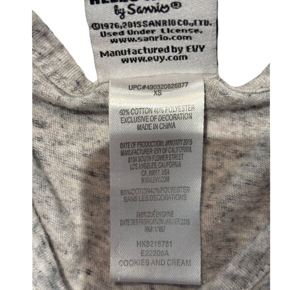 Hello Kitty by Sanrio girl's Smile gray and pink tank top sz XS - Picture 5 of 8